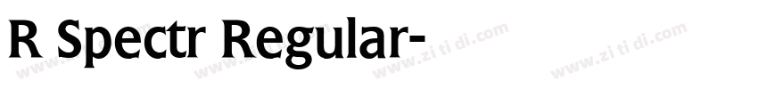R Spectr Regular字体转换